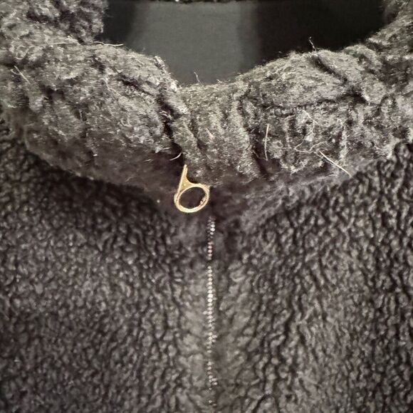 Lululemon Cinchable Fleece Zip-Up Black size 12 - Picture 4 of 9
